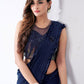 Contemporary Imported Blue Broches Saree