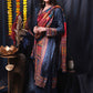 Palazzo Salwar Suit Muslin Blue Digital Print Salwar Kameez