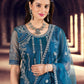 Salwar Suit Net Blue Embroidered Salwar Kameez