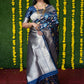 Trendy Saree Banarasi Silk Blue Jacquard Work Saree