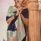 Classic Satin Silk Blue Weaving Saree