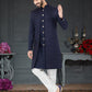 Indo Western Fancy Fabric Blue Embroidered Mens