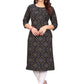 Party Wear Kurti Faux Crepe Blue Print Kurtis