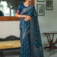 Contemporary Tussar Silk Blue Woven Saree