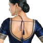 Designer Blouse Silk Blue Embroidered Blouse