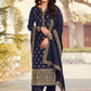 Trendy Suit Jacquard Blue Embroidered Salwar Kameez