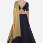 A Line Lehenga Tafeta Silk Blue Foil Print Lehenga Choli