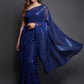 Contemporary Georgette Silk Blue Embroidered Saree