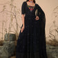 Salwar Suit Georgette Blue Embroidered Salwar Kameez