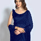 Classic Georgette Blue Sequins Saree