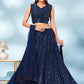 Lehenga Choli Imported Blue Embroidered Lehenga Choli