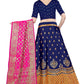 A Line Lehenga Banarasi Silk Blue Jacquard Work Lehenga Choli