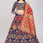 A Line Lehenga Banarasi Jacquard Silk Blue Jacquard Work Lehenga Choli