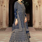 Salwar Suit Net Blue Diamond Salwar Kameez
