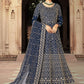 Salwar Suit Net Blue Diamond Salwar Kameez