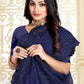 Trendy Saree Net Blue Embroidered Saree