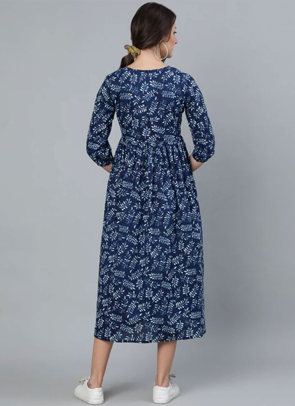 Casual Kurti Cotton Blue Print Kurtis