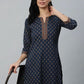 Casual Kurti Cotton Blue Print Kurtis