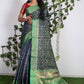 Contemporary Patola Silk Pure Silk Blue Weaving Saree