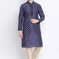 Kurta Pyjama Art Dupion Silk Blue Print Mens