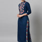 Casual Kurti Rayon Viscose Blue Print Kurtis