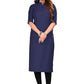 Casual Kurti Nylon Viscose Blue Print Kurtis