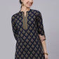 Designer Kurti Cotton Blue Print Kurtis