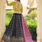 Lehenga Choli Georgette Blue Embroidered Lehenga Choli