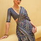 Trendy Saree Brasso Blue Weaving Saree