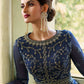 Salwar Suit Net Blue Embroidered Salwar Kameez