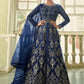 Salwar Suit Net Blue Embroidered Salwar Kameez