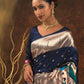 Classic Silk Blue Meenakari Saree