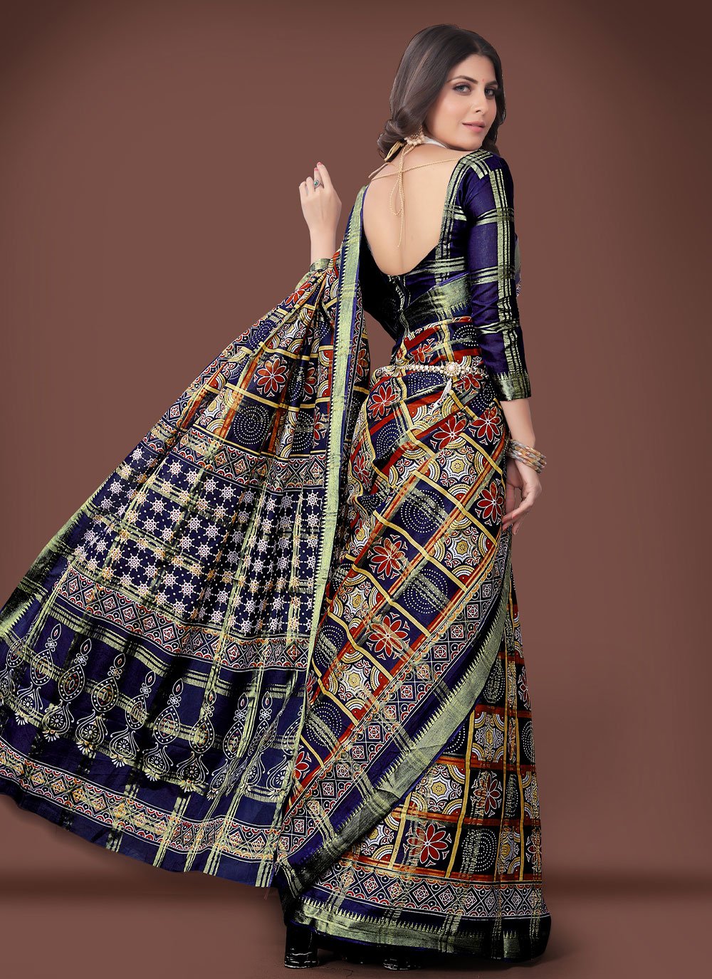 Classic Cotton Blue Weaving Saree