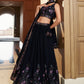 A Line Lehenga Georgette Blue Embroidered Lehenga Choli