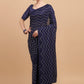 Classic Vichitra Silk Blue Sequins Saree