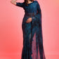 Contemporary Georgette Blue Sequins Saree