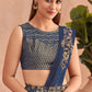 Trendy Saree Art Silk Blue Embroidered Saree