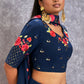 A Line Lehenga Georgette Blue Embroidered Lehenga Choli