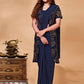 Designer Imported Blue Sequins Saree