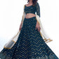 A Line Lehenga Georgette Blue Sequins Lehenga Choli