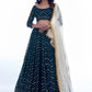 A Line Lehenga Georgette Blue Sequins Lehenga Choli