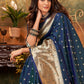 Contemporary Pure Silk Blue Weaving Saree