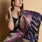 Traditional Saree Silk Blue Weaving Saree