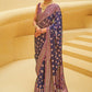 Traditional Saree Brasso Organza Blue Weaving Saree