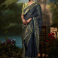Classic Fancy Fabric Blue Fancy Work Saree