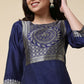 Designer Salwar Suit Silk Blue Woven Salwar Kameez