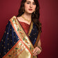 Classic Silk Blue Woven Saree