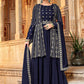 Salwar Suit Georgette Blue Embroidered Salwar Kameez