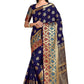 Contemporary Kanjivaram Silk Blue Zari Saree