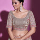 A Line Lehenga Net Cream Dori Work Lehenga Choli